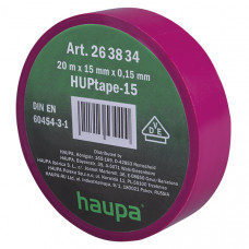 Изолента ПВХ цвет фиолетовый 15мм x 20 м d=74мм 263834 HAUPA