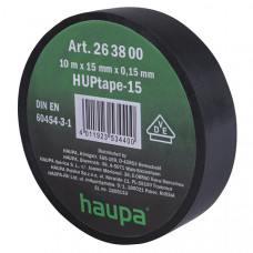 Изолента ПВХ цвет черный 15мм x 10 м d=60мм 263800 HAUPA